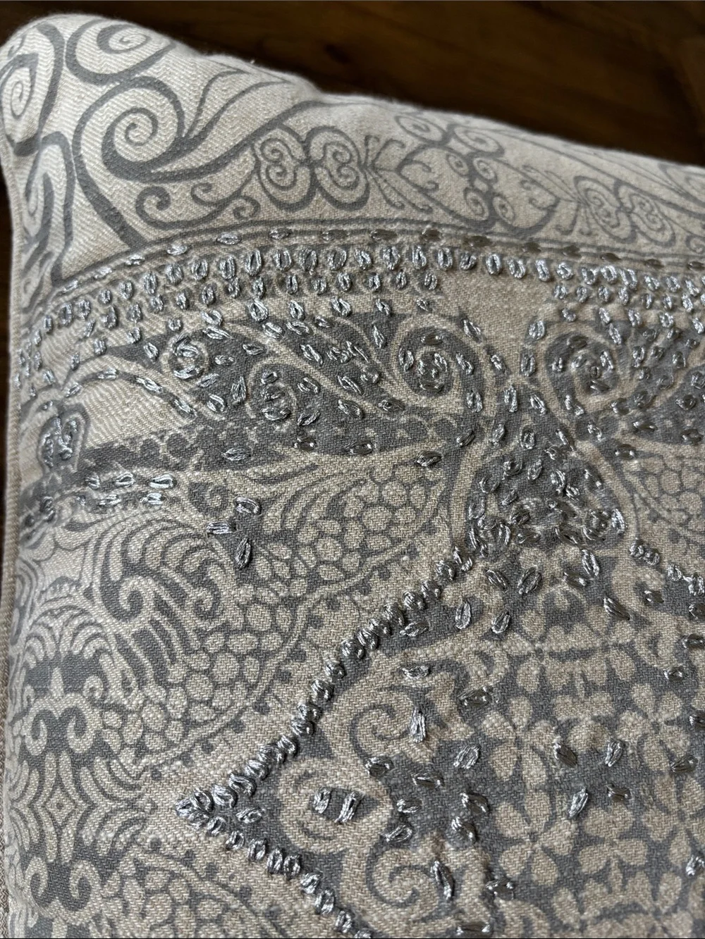 Z Gallerie Decorative Pillows embroidered metallic